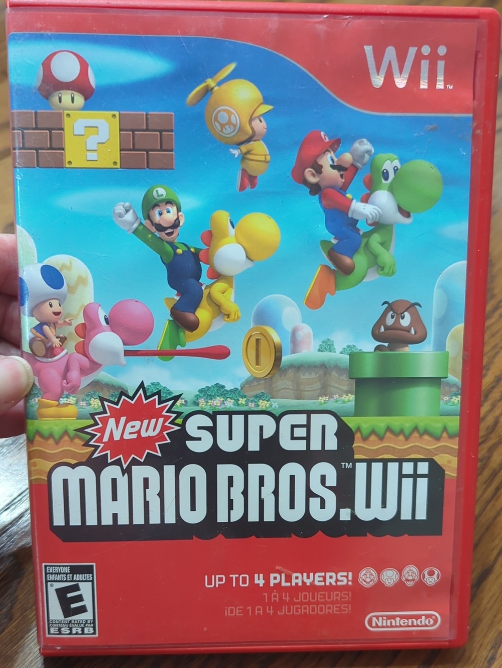 Nintendo New Super Mario Bros. Wii - Red Case with Colorful Cover Art